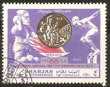 JUEGOS  OLÌMPICOS  MEXICO  1968.   M. WENDEN  CAMPEÒN  EN  NATACIÒN 