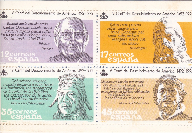 carné- V CENTENARIO DEL DESCUBRIMIENTO DE AMÉRICA 1492-1992- venta  (6)