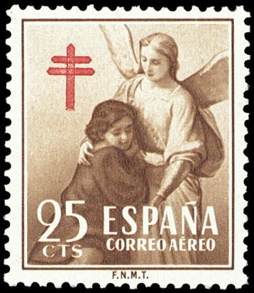 ESPAÑA SEGUNDO CENTENARIO Nº 1123 ** 25C CASTAÑO PROTUBERCULOSOS 