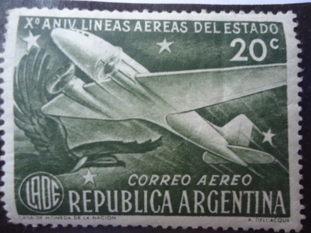 Xº Aniversario Líneas Aereas del Estado.