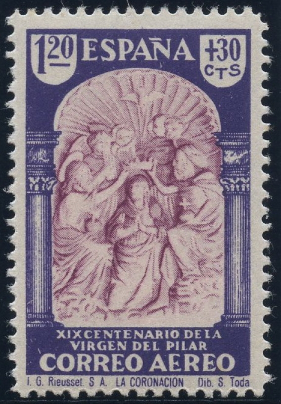 ESPAÑA 909 XIX CENTENARIO DE LA VENIDA DE LA VIRGEN DEL PILAR A ZARAGOZA