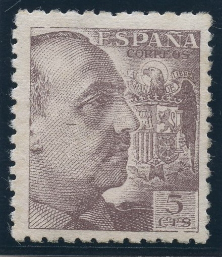 ESPAÑA 919 GENERAL FRANCO Y ESCUDO DE ESPAÑA