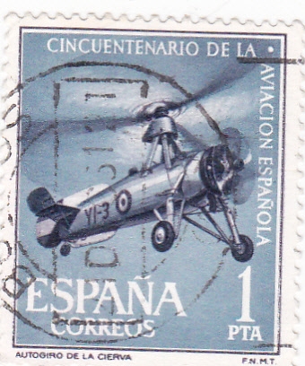 CINCUENTENARIO DE LA AVIACIÓN ESPAÑOLA- autogiro  