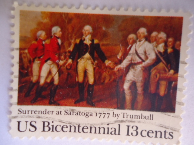 US Bicentenario de la Independencia - Rendirse en Saratoga 1777 por Trumbull