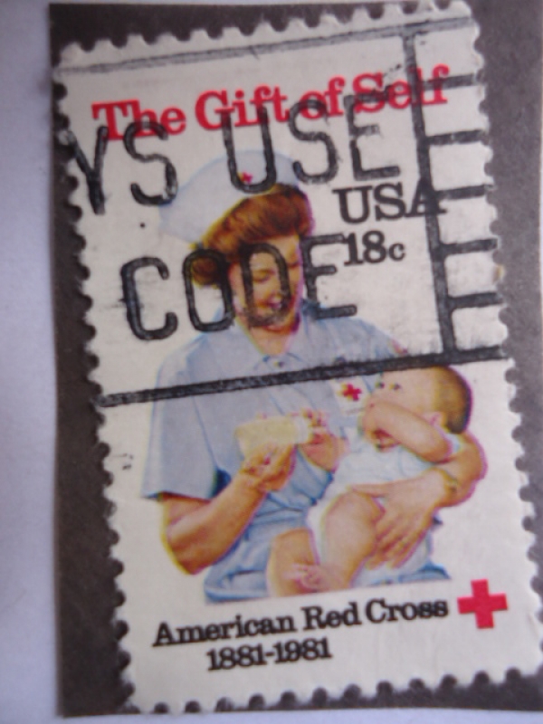 USA.The Gift of Self - American Red Cross 1881´1981 - El Don de Sí - Centenario de la Cruz Roja Amér