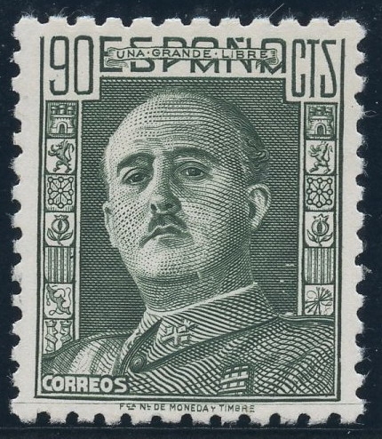 ESPAÑA 1000 GENERAL FRANCO, DE FRENTE