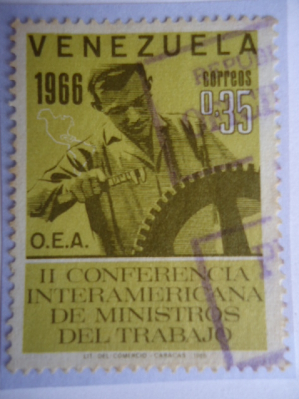 O.E.A - II Conferencia Interamericana de Ministros del Trabajo 1966.