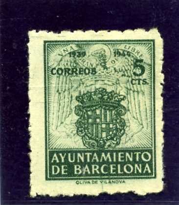 Barcelona. Escudo nacional y de la Ciudad