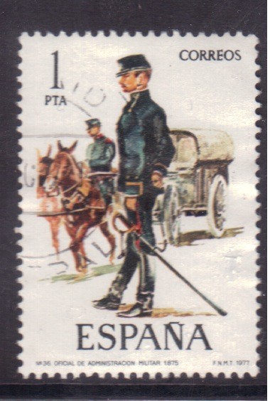 Oficial de administración militar 1875