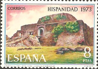 HISPANIDAD  1973.  CASTILLO  RIO  SAN  JUAN,  NICARAGUA.  