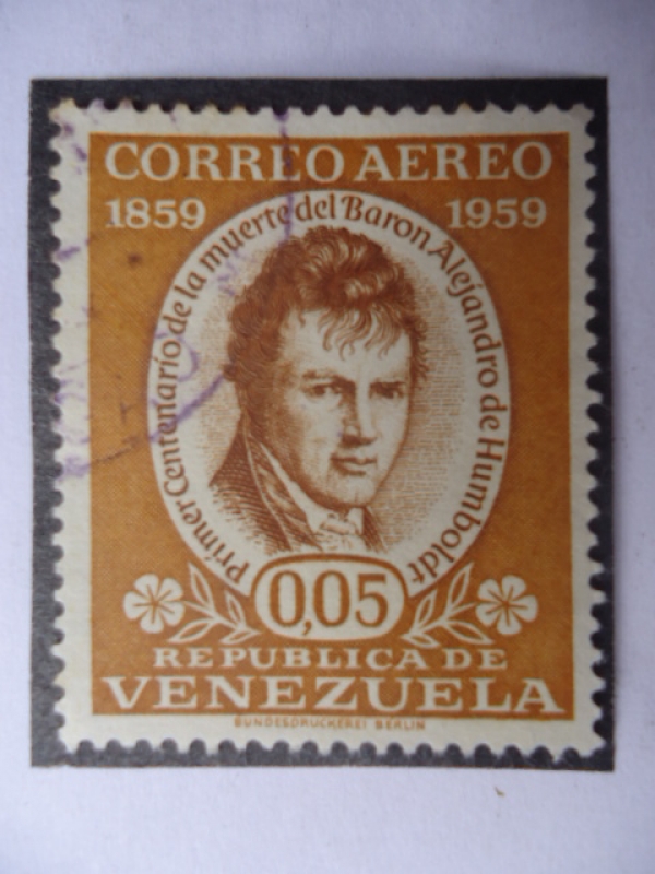 Prímer Centenario de la Muerte del Barón Alejándro de Humboldt 1859-1959