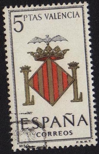 1697.-Escudos de las Capitales de Provincia Españolas. Valencia.