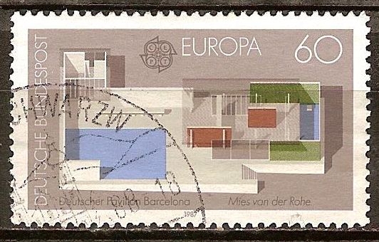 Europa-CEPT.Pabellón alemán de Barcelona, ​​Mies van der Rohe.