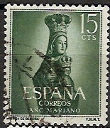 ESPAÑA SEGUNDO CENTENARIO USD Nº 1133 (0) 15C VERDE OSCURO AÑO MARIANO