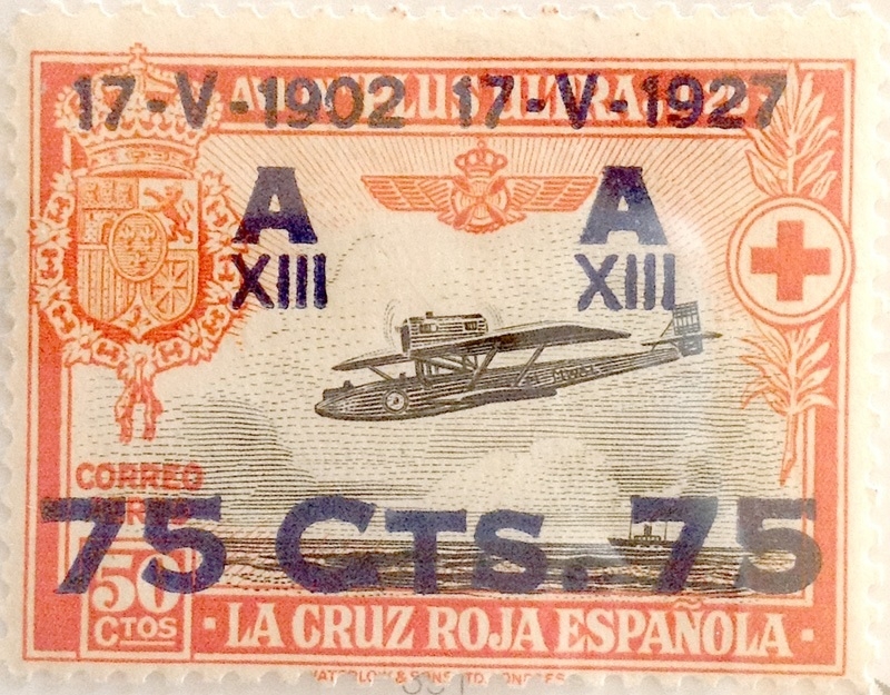 75 sobre 50 céntimos 1927