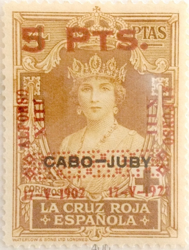 5 pesetas sobre 4 pesetas 1927