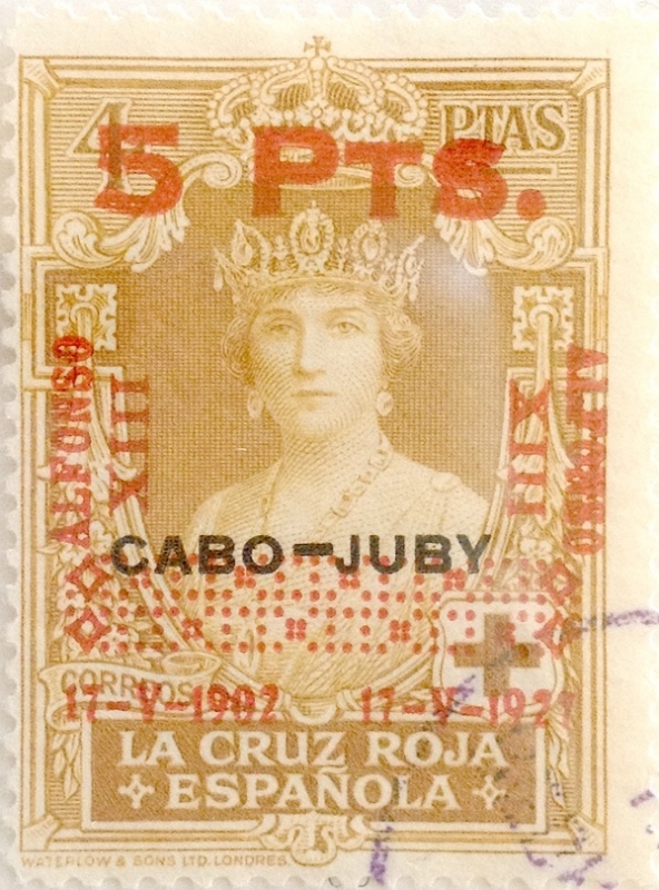 5 pesetas sobre 4 pesetas 1927