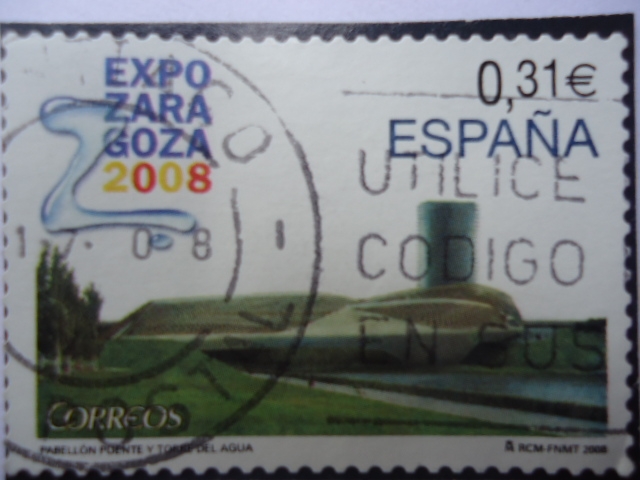 Ed: 4391 - Exposición Internacional Expo-zaragoza 2008 - Pabellón Puente y Torredel Agua.