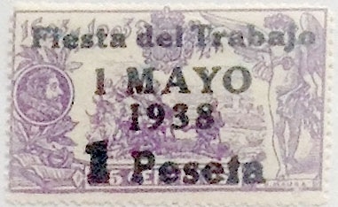 1 peseta sobre 15 céntimos 1938