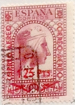 1,25 pesetas sobre 25 céntimos 1938