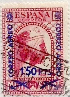 1,5 pesetas sobre 25 céntimos 1938