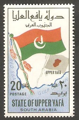 Estado de Upper Yafá (Arabia del Sur) - Bandera y mapa