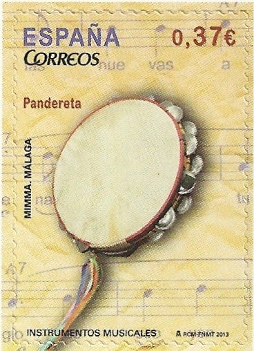 INSTRUMENTOS MUSICALES. PANDERETA. EDIFIL 4782