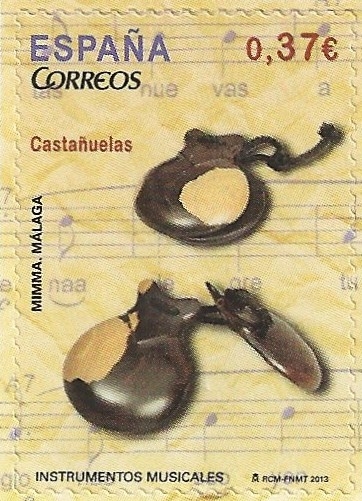 INSTRUMENTOS MUSICALES. CASTAÑUELAS. EDIFIL 4783