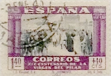 1,40 pesetas + 40 céntimos 1940