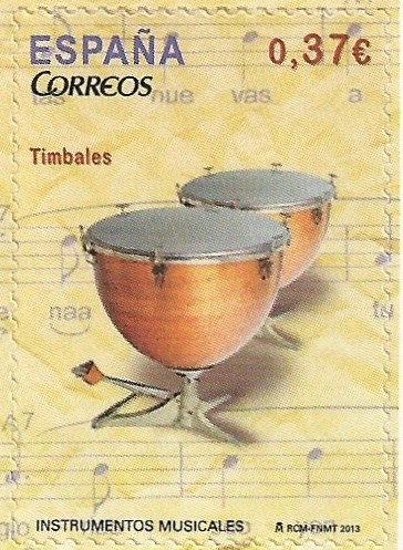 INSTRUMENTOS MUSICALES. TIMBALES. EDIFIL 4785