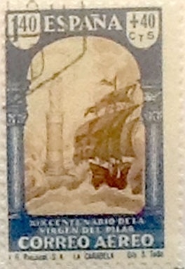 1,40 pesetas + 40 céntimos 1940