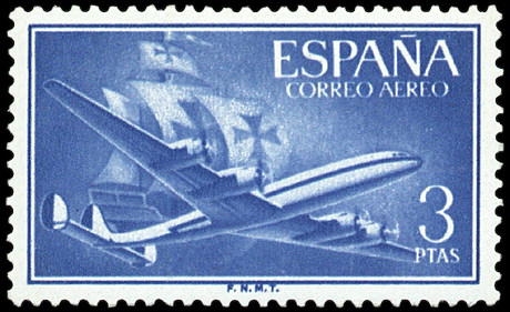 ESPAÑA SEGUNDO CENTENARIO NUEV Nº 1175 ** 3P AZUL SANTA MARIA