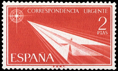 ESPAÑA SEGUNDO CENTENARIO NUEV Nº 1185 ** 2P ROJO ALEGORIAS