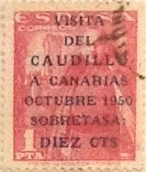 + 10 céntimos sobre 1 peseta 1951