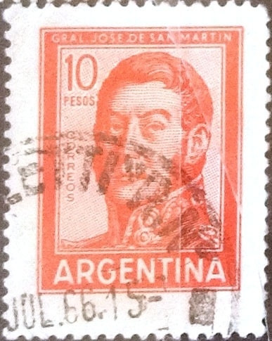 Intercambio 0,20 usd 10 pesos 1966