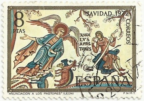 NAVIDAD 1972. ANUNCIACION A LOS PASTORES.BASÍLICA SAN ISIDORO, LEÓN.  EDIFIL 2116