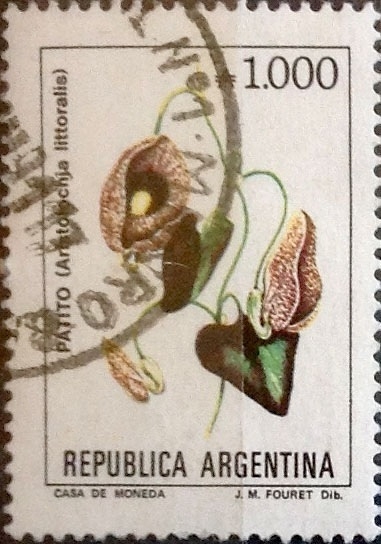 Intercambio 0,25 usd 1000 australes 1989