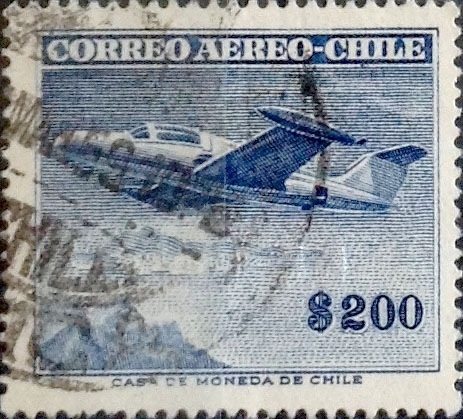 Intercambio 0,70 usd 200 pesos 1955