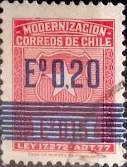 Intercambio 0,20 usd 20 sobre 15 cents. 1972