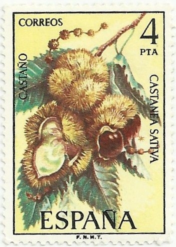 FLORA GRUPO IV. CASTAÑO. Castanea Sativa. EDIFIL 2257