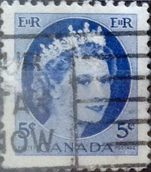 Intercambio 0,20 usd 5 cents. 1954