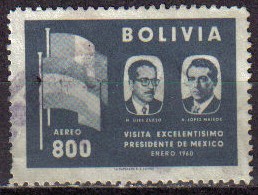 BOLIVIA 1960 Michel 595 SELLO VISITA PRESIDENTE MEXICANO