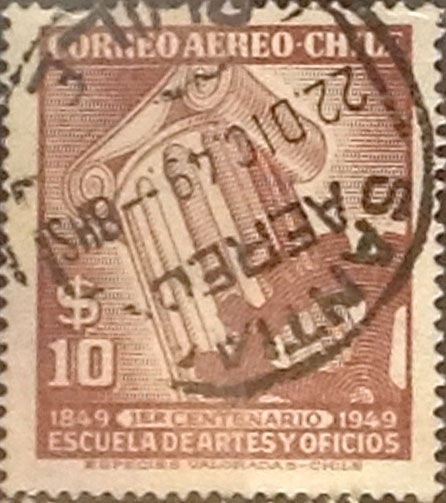 Intercambio 0,45  usd  10 pesos 1949