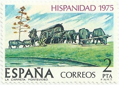 HISPANIDAD 1975. LA CARRETA,OBRA DE BELLONI. EDIFIL 2294