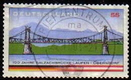 ALEMANIA 2003 Scott 2245 Sello Arquitectura Puente Salzack 55 Usado Michel 2346 Allemagne Duitsland