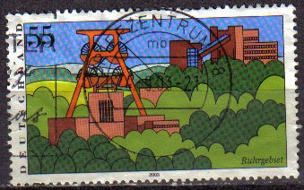 ALEMANIA 2003 Michel 2355 SELLO SERIE INDUSTRIA MINERIA RUHRGEBIET USADO