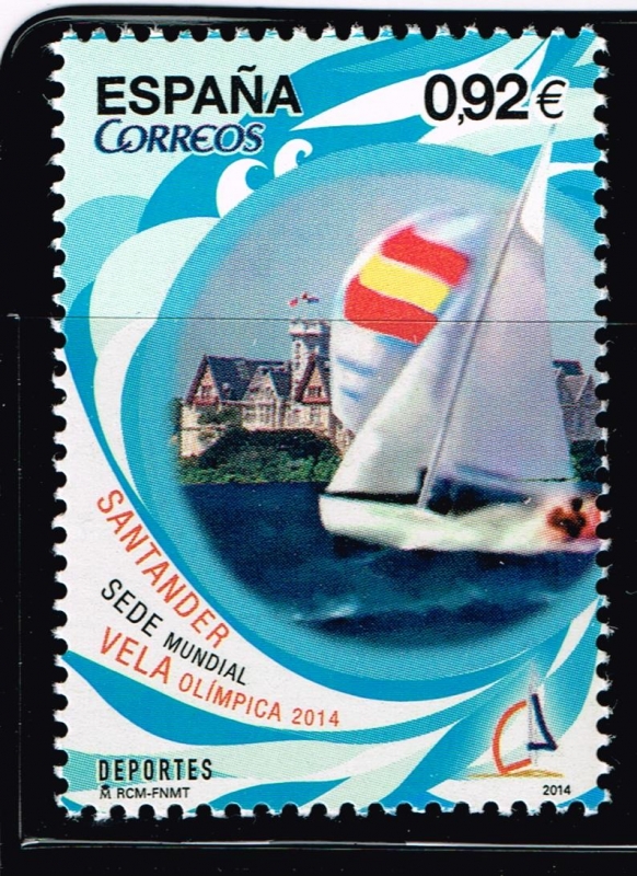 Edifil 4904 Deportes ! Santander, Sede mundial Vela Olímpica 2014 