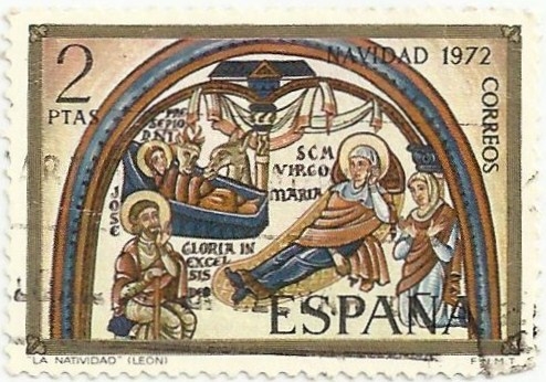 (237) NAVIDAD 1972. LA NATIVIDAD, BASÍLICA SAN ISIDORO DE LEÓN. EDIFIL 2115