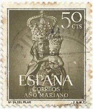 AÑO MARIANO. NUESTRA SEÑORA DEL PILAR, EN ZARAGOZA. EDIFIL 1136