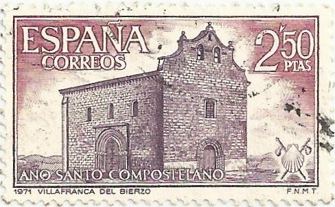 AÑO SANTO COMPOSTELANO. IGLESIA SANTIAGO APOSTOL,EN VILLAFRANCA DEL BIERZO. EDIFIL 2066